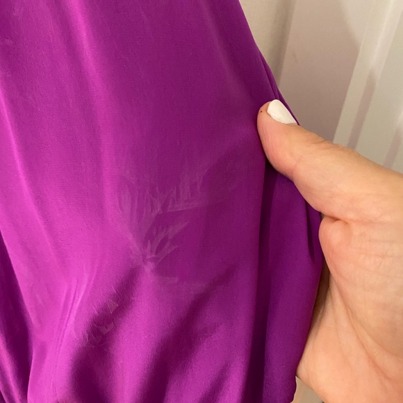 Lilly Pulitzer purple silk mini dress, has some discoloration! - Picture 4 of 6